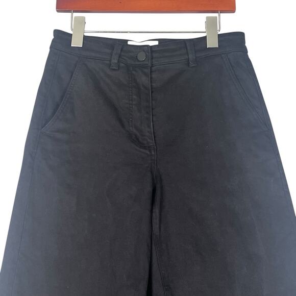 Everlane Cropped Wide Leg Black Jeans Women’s 4 Denim Hi Rise Minimalist Basic - Picture 3 of 13
